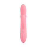 Pulsanti controllo vibratore rabbit Svakom Mora Neo rosa pastello disposti verticalmente sul manico
