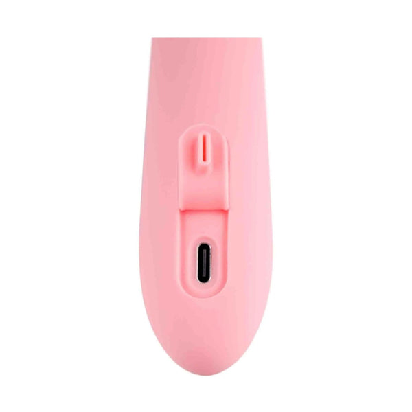 Porta ricarica USB-C e sportello batteria vibratore rabbit Svakom Mora Neo rosa pastello