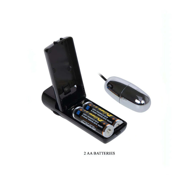 Vano batterie AA per pompa pene vibrante con testina cromata inclusa nel kit