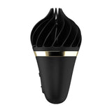 Satisfyer Sweet Treat Spinnator nero con cinque lobi curvi e fascia dorata