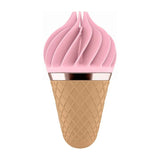 Satisfyer Sweet Treat Spinnator rosa pastello a quattro lobi con anello argento