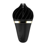 Satisfyer Sweet Treat Spinnator nero opaco con fascia dorata e controlli +/-