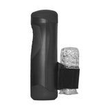 Masturbatore elettrico The Handy nero con accessorio trasparente a bolle e fascia adesiva