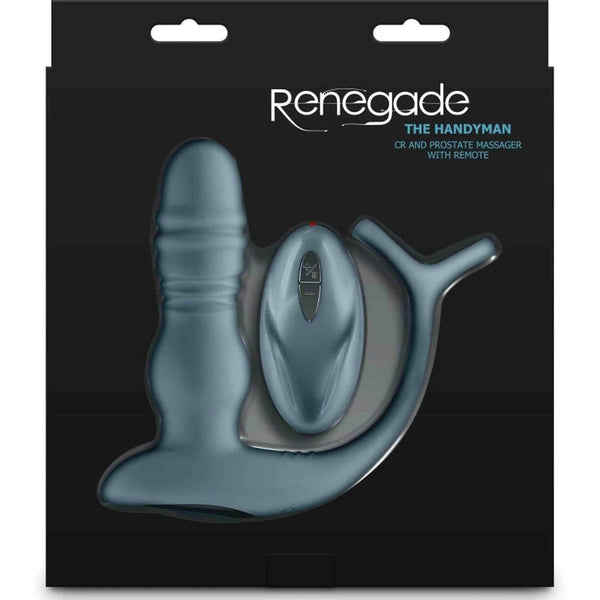 Confezione massaggiatore prostatico Renegade The Handyman grigio chiaro con telecomando