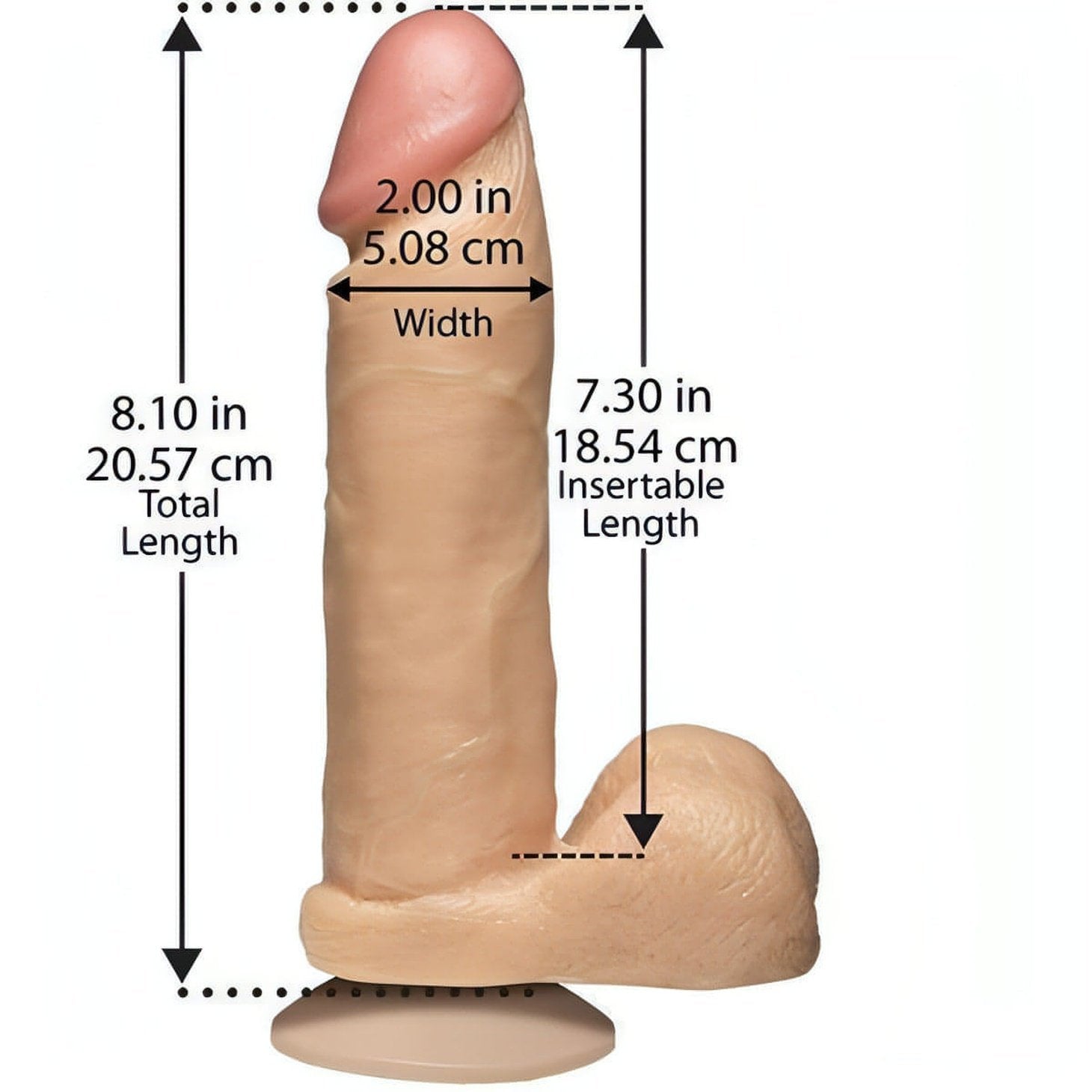 The Realistic Cock 8'' - White