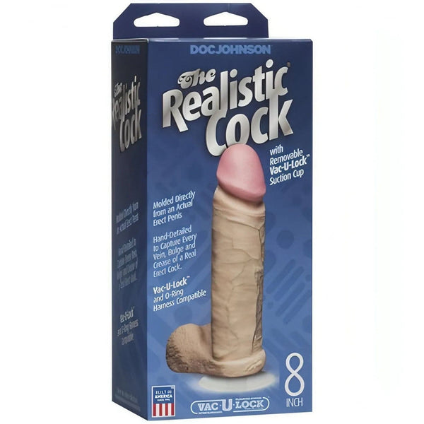 The Realistic Cock 8″ - White