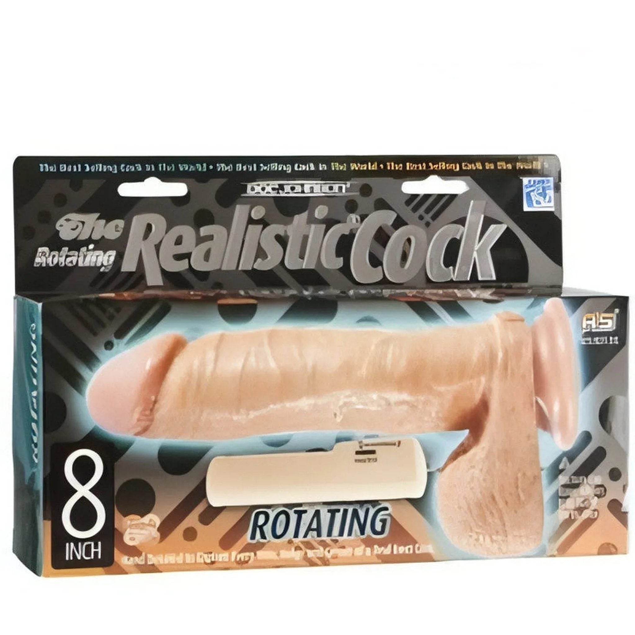 The Realistic Cock Rotating 8'' - White
