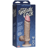 Scatola dildo vibrante Doc Johnson Realistic Cock 8 pollici beige con ventosa