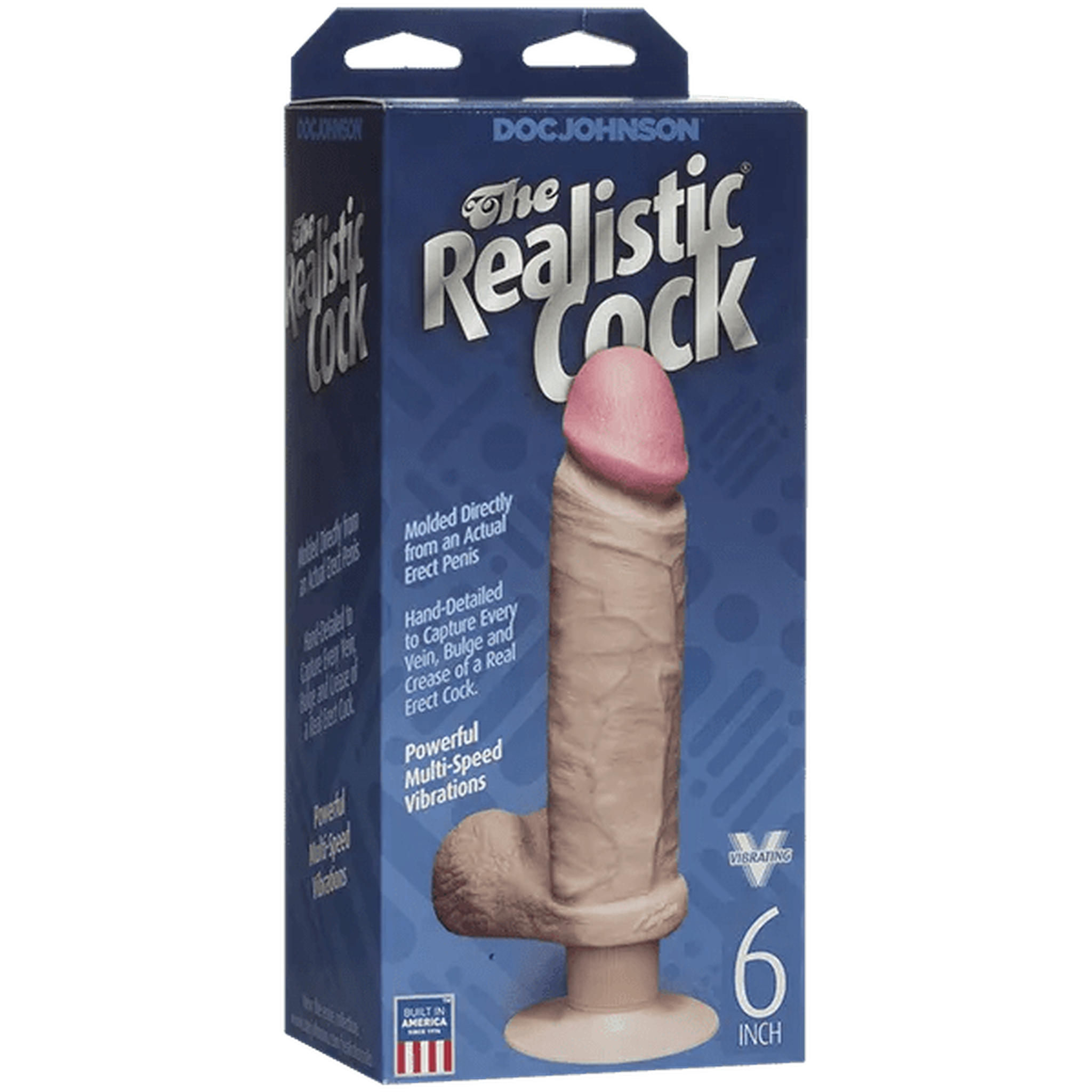 The Vibrating realistic Cock 6'' - Rosa Carne