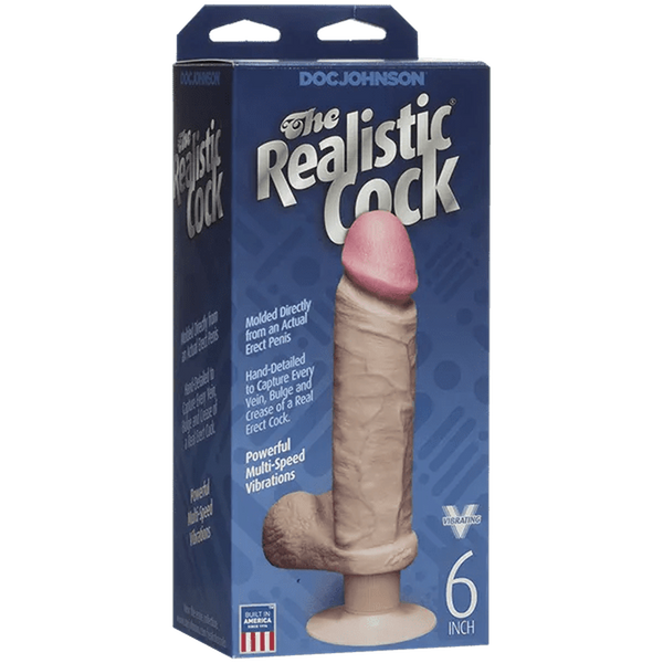 The Vibrating realistic Cock 6″ - Rosa Carne