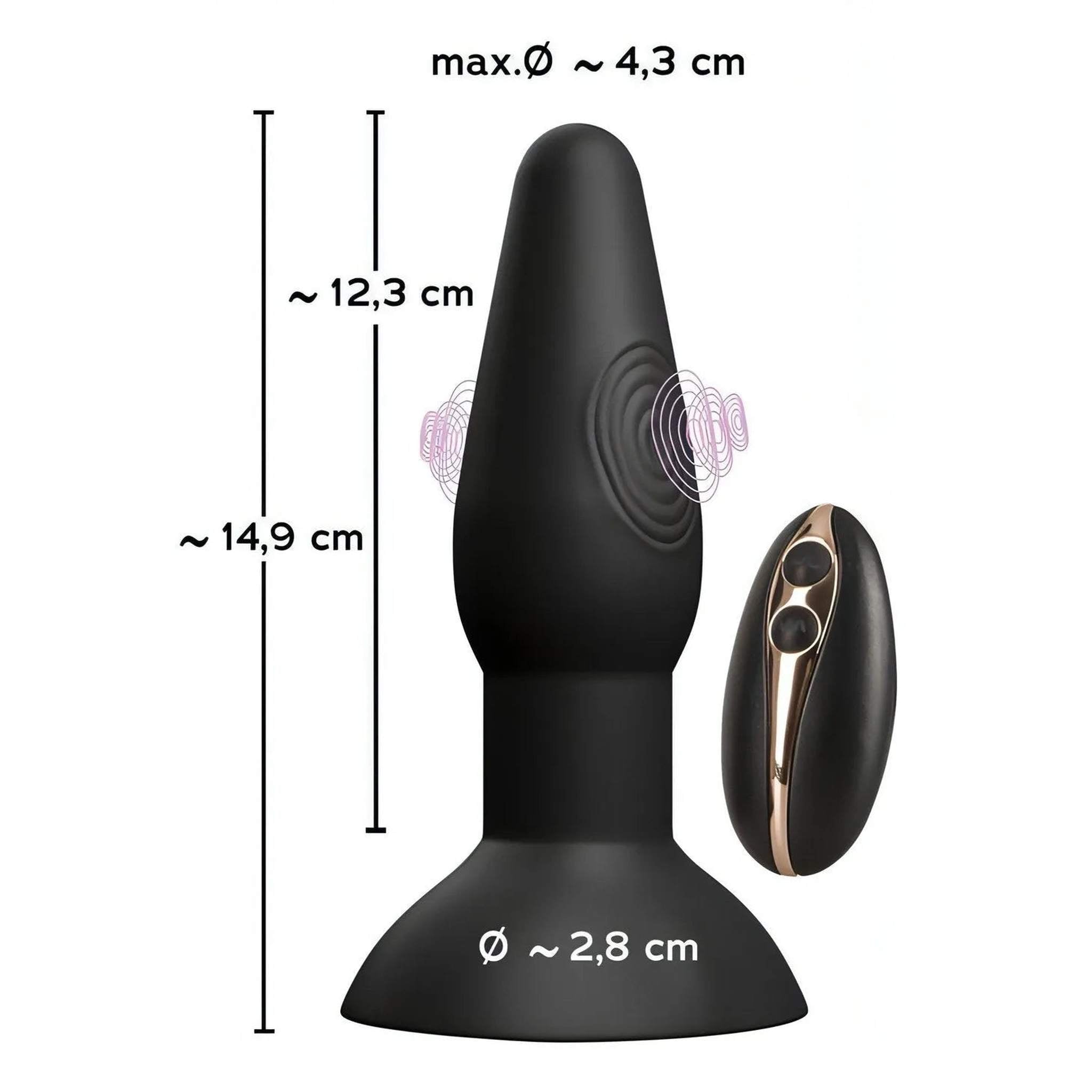 Thumping Rectum Butt Plug Anale con funzione di pulsazione e vibrazione - Wireless