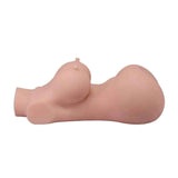 Torso donna realistico rosa chiaro con seno prosperoso e doppia apertura, vista laterale