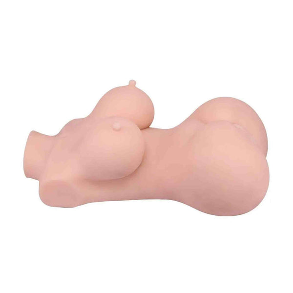 Torso femminile compatto morbido colore carne con seni prominenti e forma anatomica