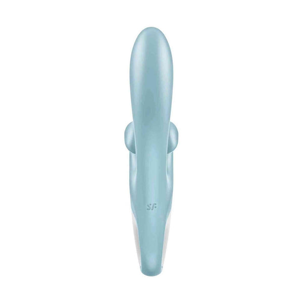 Satisfyer Touch Me vibratore a coniglio blu chiaro vista frontale