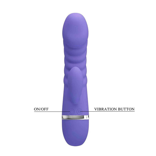 Tracy Vibratore Rabbit in Silicone Super Soft con 7 modalità di vibrazione - Lilla