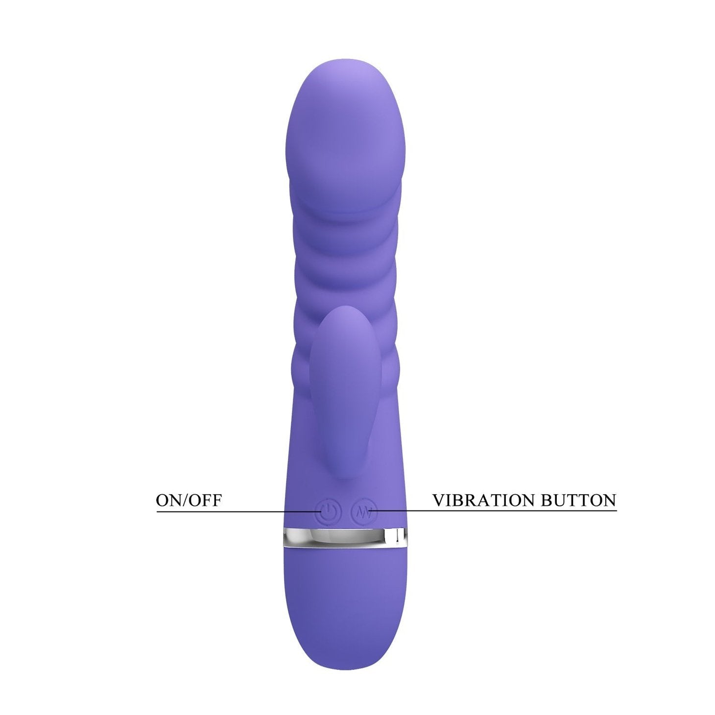 Tracy Vibratore Rabbit in Silicone Super Soft con 7 diverse modalità di vibrazione - Lilla