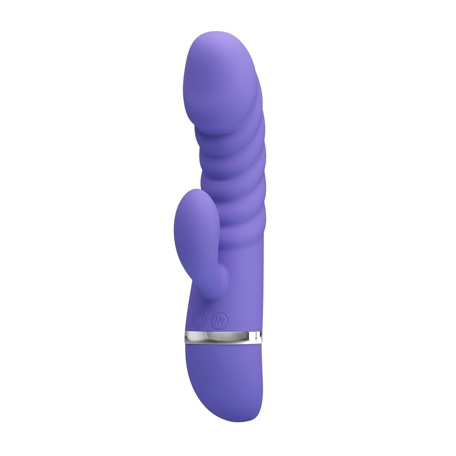 Tracy Vibratore Rabbit in Silicone Super Soft con 7 diverse modalità di vibrazione - Lilla