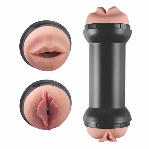 Training Master Double Side Stroker Pussy and Mouth Flesh