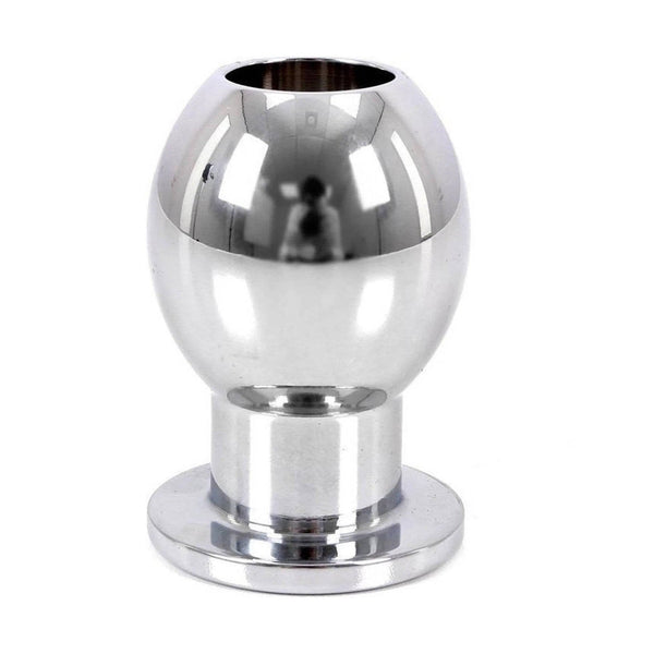 Plug anale in acciaio inox con tunnel aperto per stimolazione extra