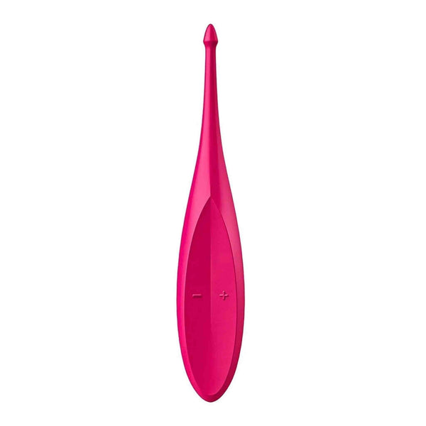 Vibratore Satisfyer Twirling Fun rosa con simboli controllo velocità incisi