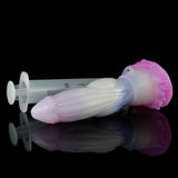 Dildo dinosauro T-Rex con siringa monouso da 100 ml per infusione