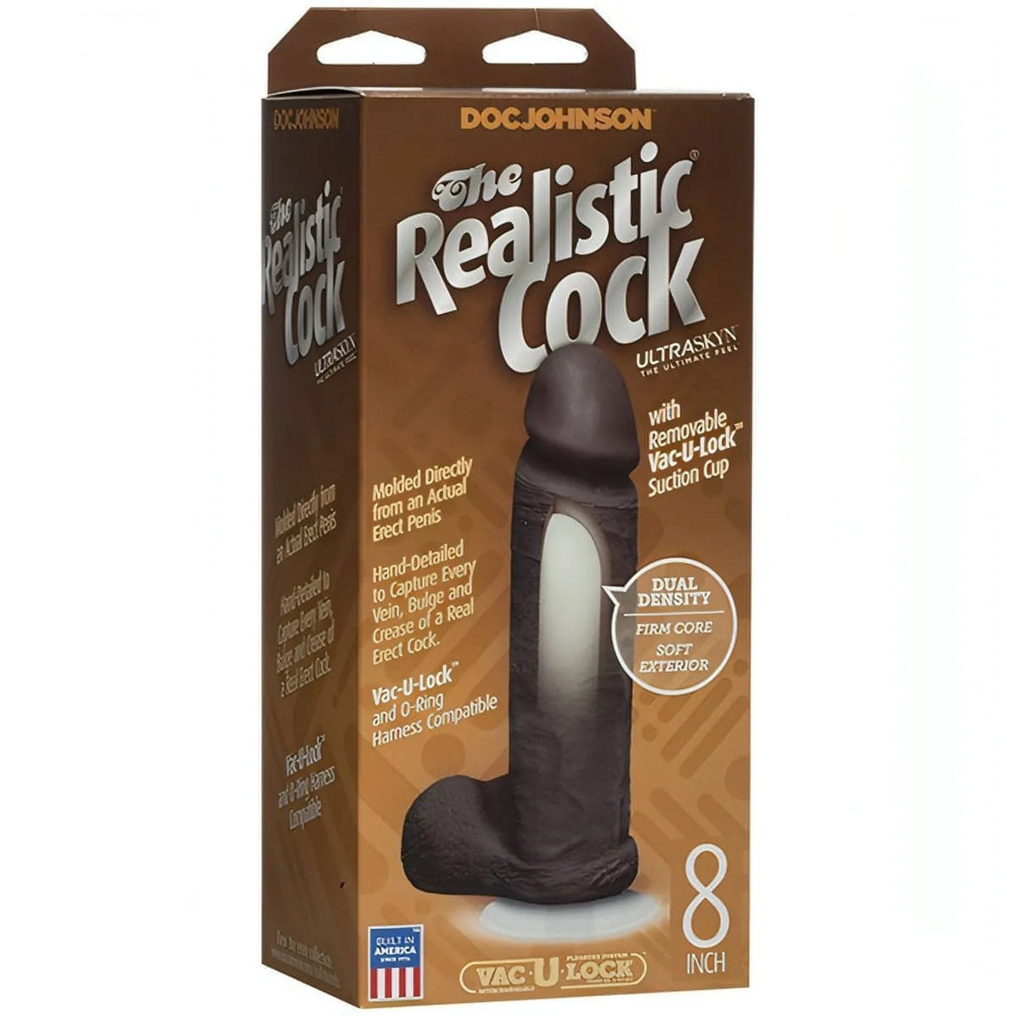 UR3 The Realistic Cock 8'' - Black