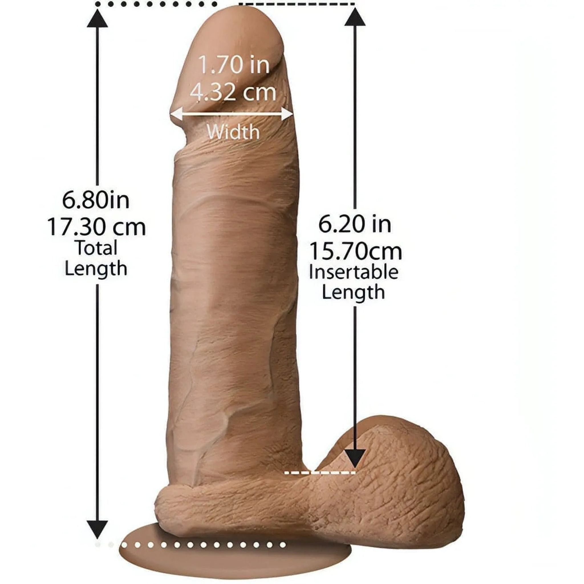 UR3 The realistic Cock 6'' - Mulatto