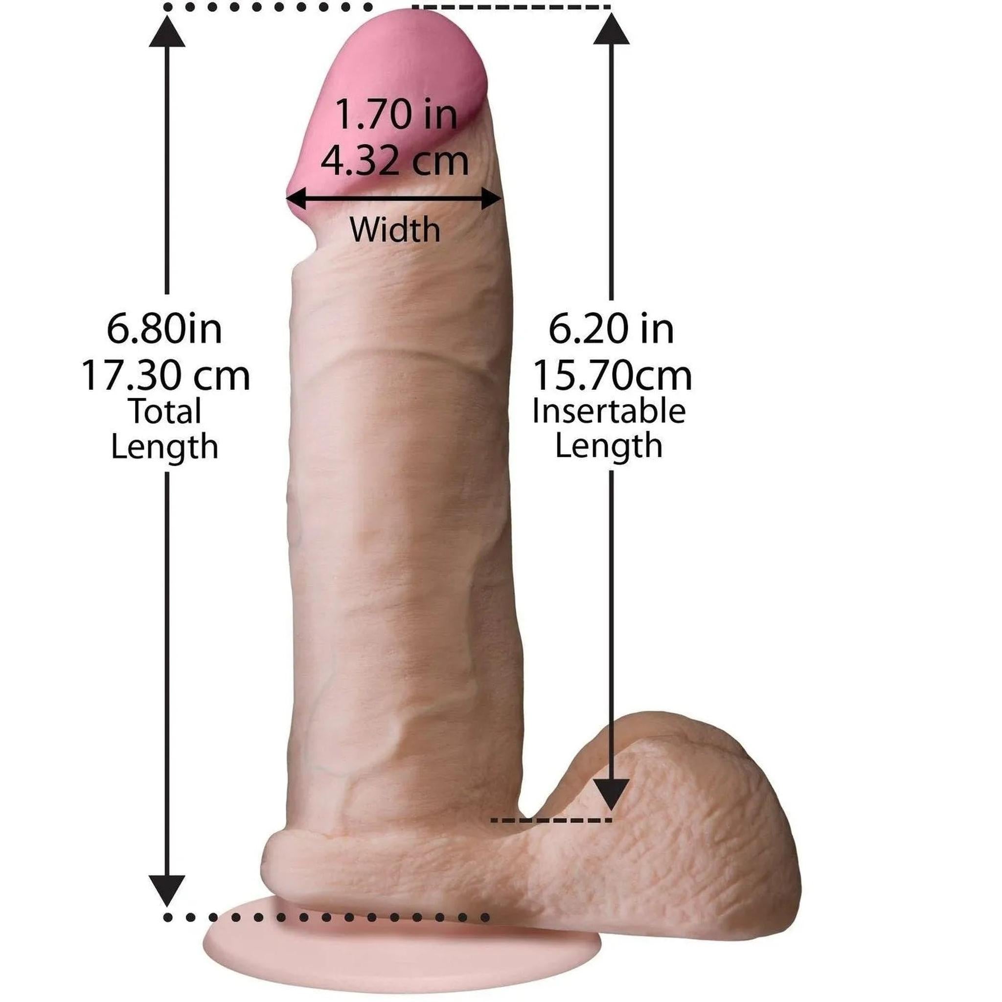UR3 The realistic Cock 6'' - Rosa Carne