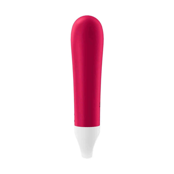 Vibratore Satisfyer Ultra Power Bullet 1 rosso con base bianca e finitura opaca