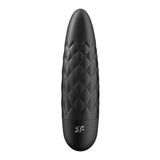 Vibratore Ultra Power Bullet 5 nero Satisfyer con logo grigio chiaro, vista frontale pulita