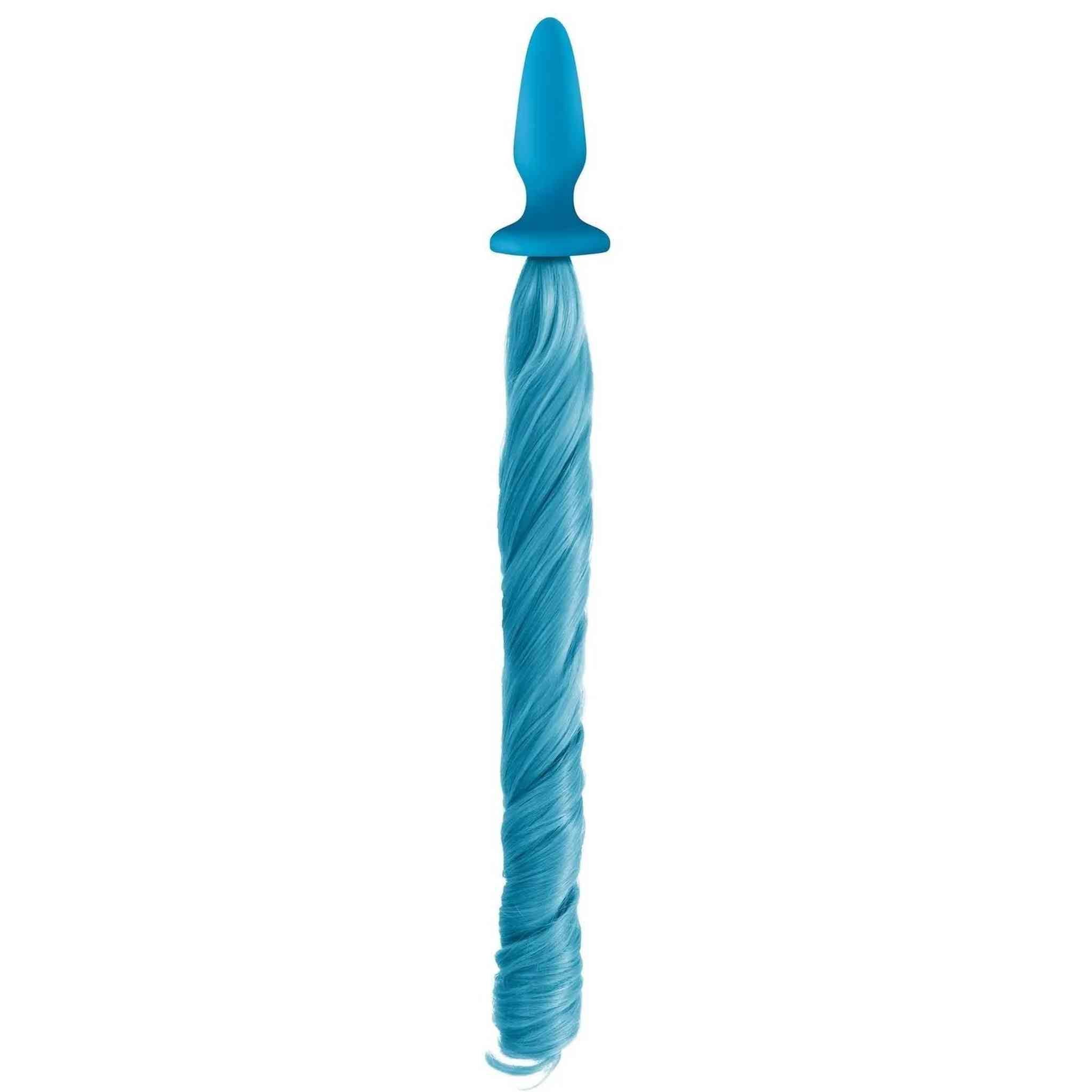 Unicorn Tails Plug Anale in Silicone con coda coordinata - Azzurro