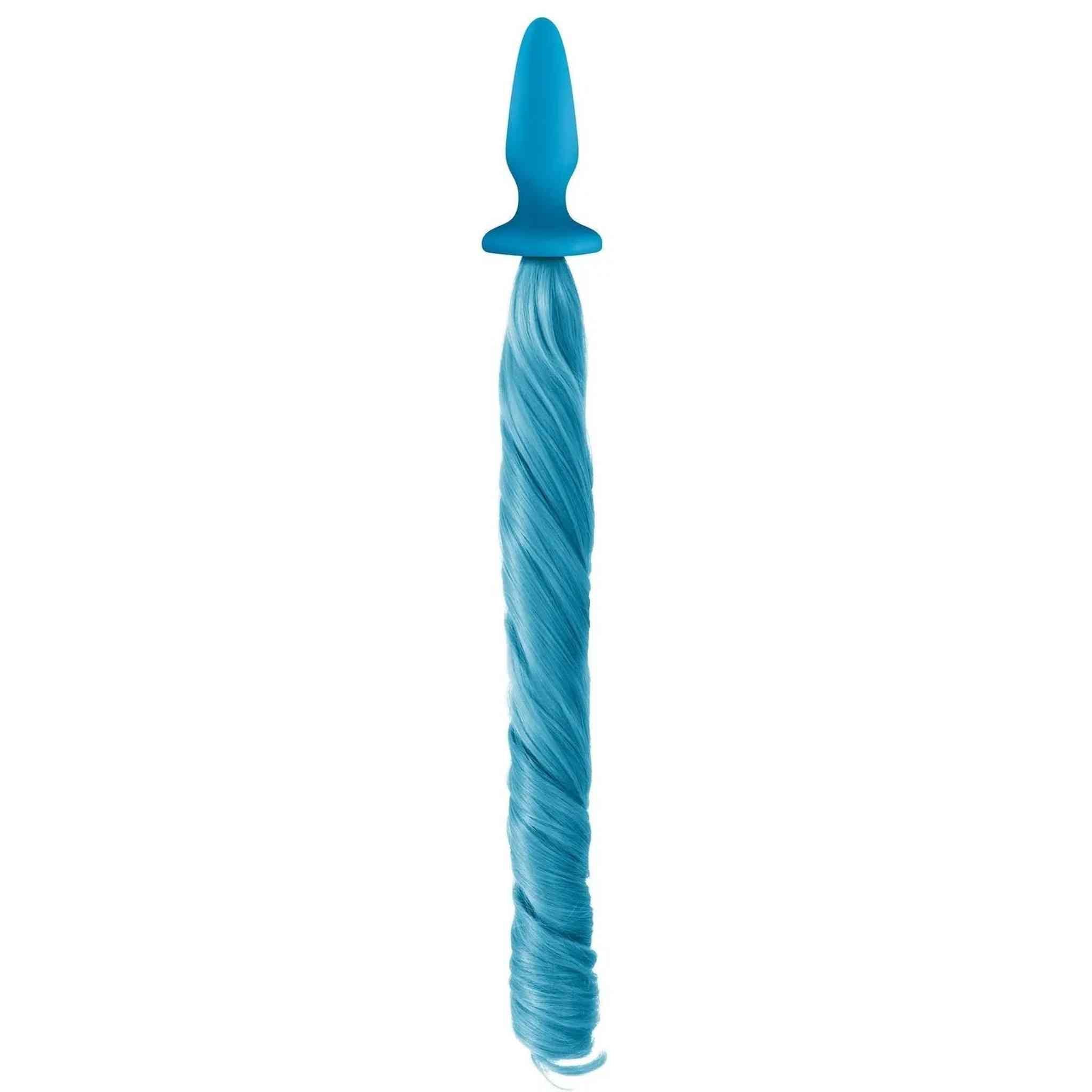 Unicorn Tails Plug Anale in Silicone con coda coordinata - Azzurro