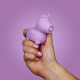 Vibratore clitorideo Unihorn Karma Lilac a forma di unicorno con vibrazione e pulsazione