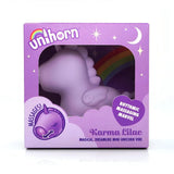 Confezione vibratore clitorideo Unihorn Karma Lilac unicorno con finestra trasparente