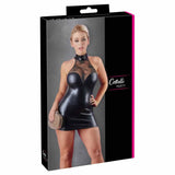 Confezione vestito sexy Cottelli PARTY scatola nera bordo rosa modella