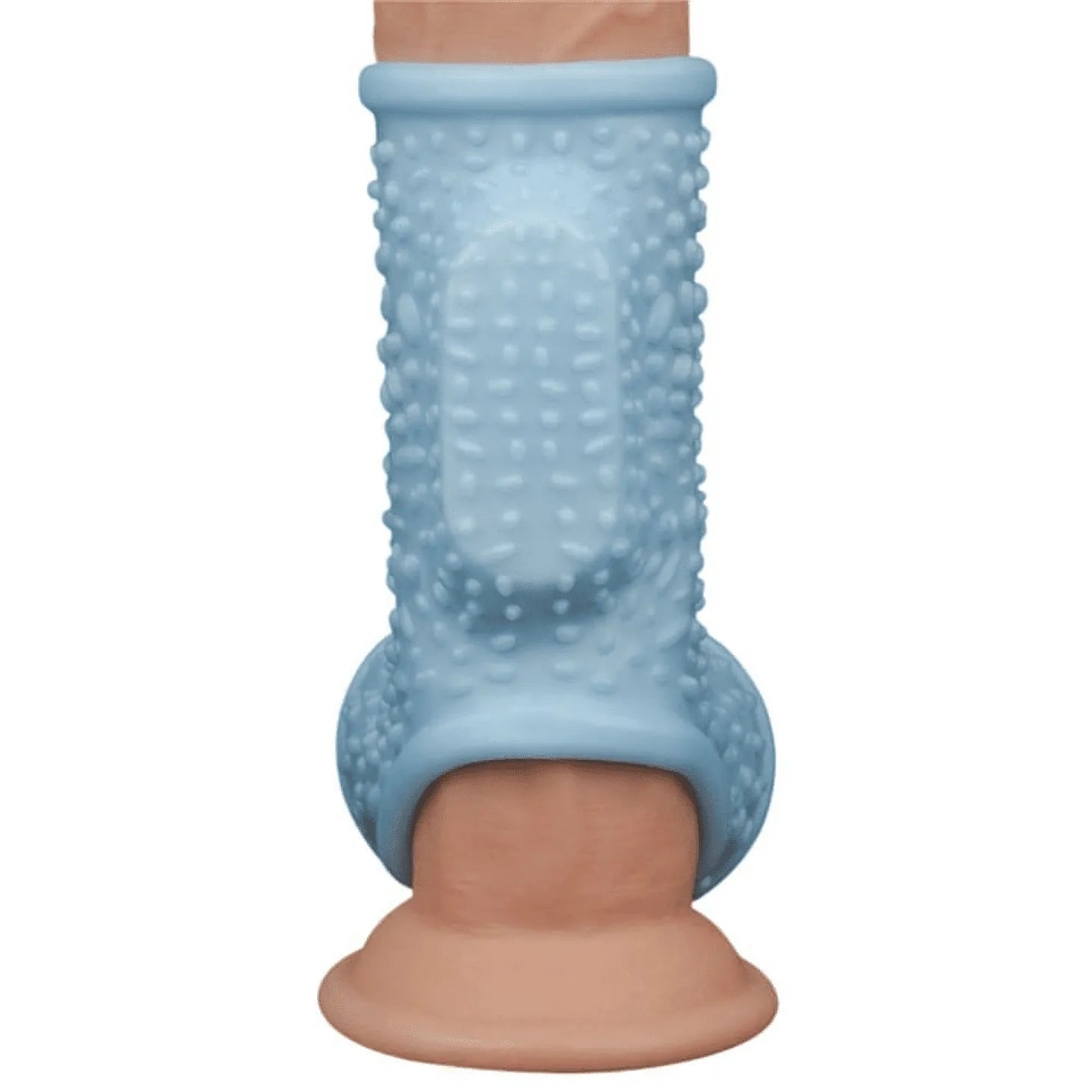 Vibrating Clouds Knights Guaina Fallica Intera Stimolante con Vibrazione - Azzurro