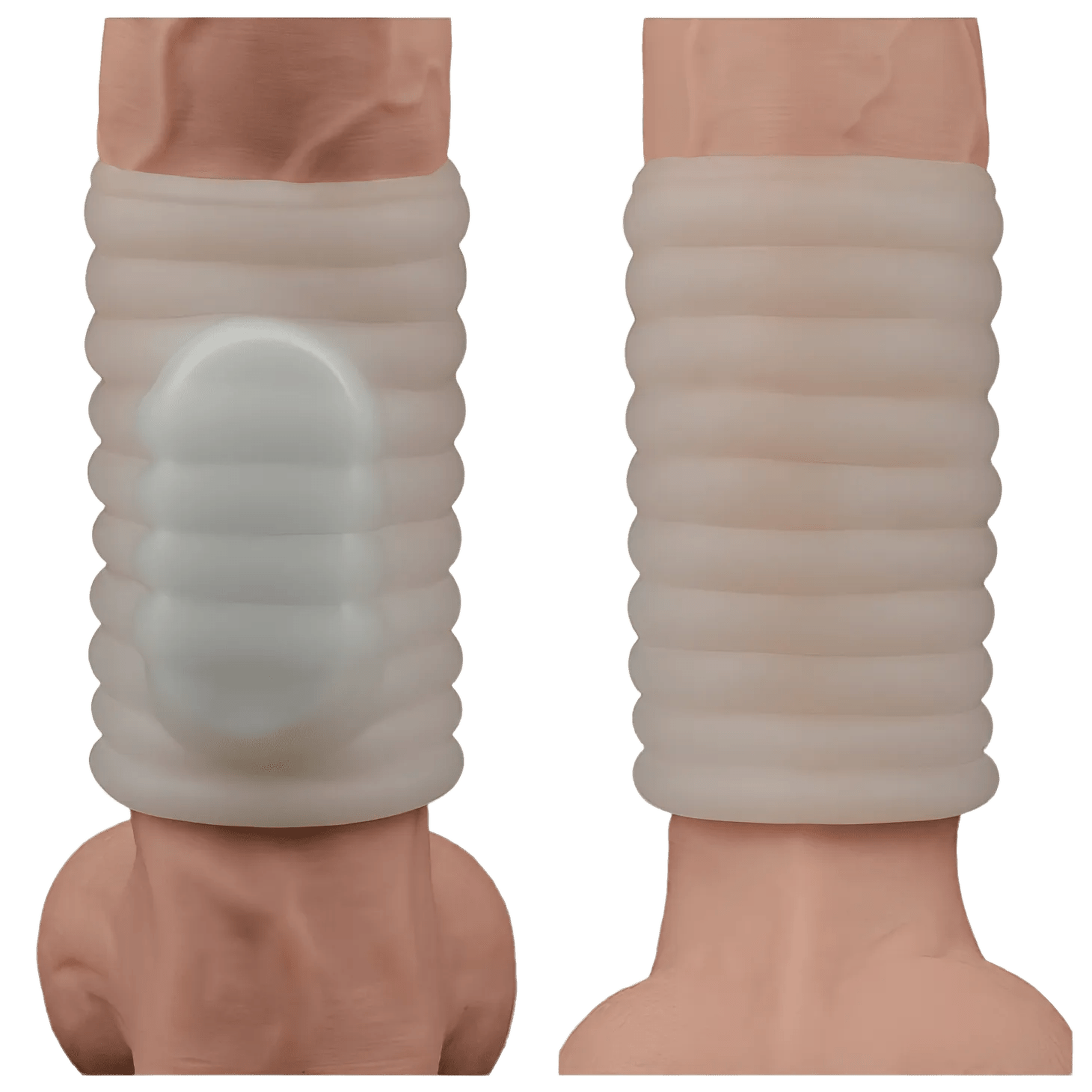 Vibrating Wave Knights Guaina Fallica Stimolante con Vibrazione - Bianco