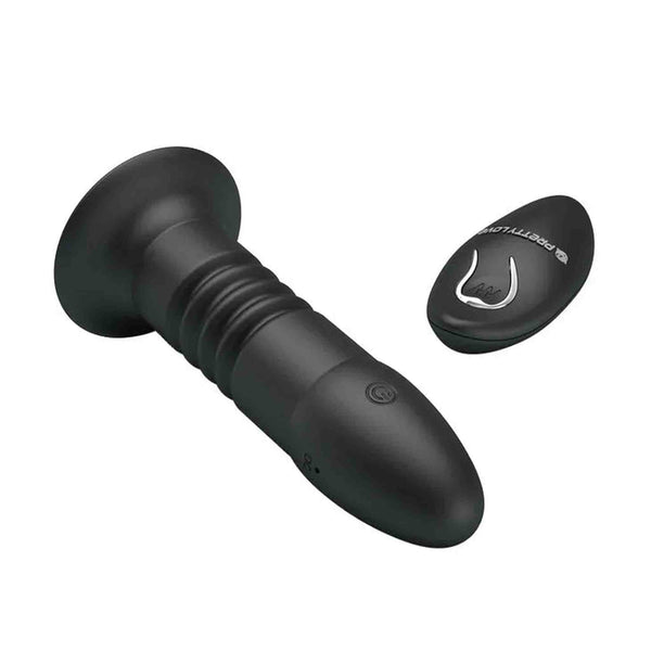 Vibratore Anale a Spinta con Telecomando Wireless
