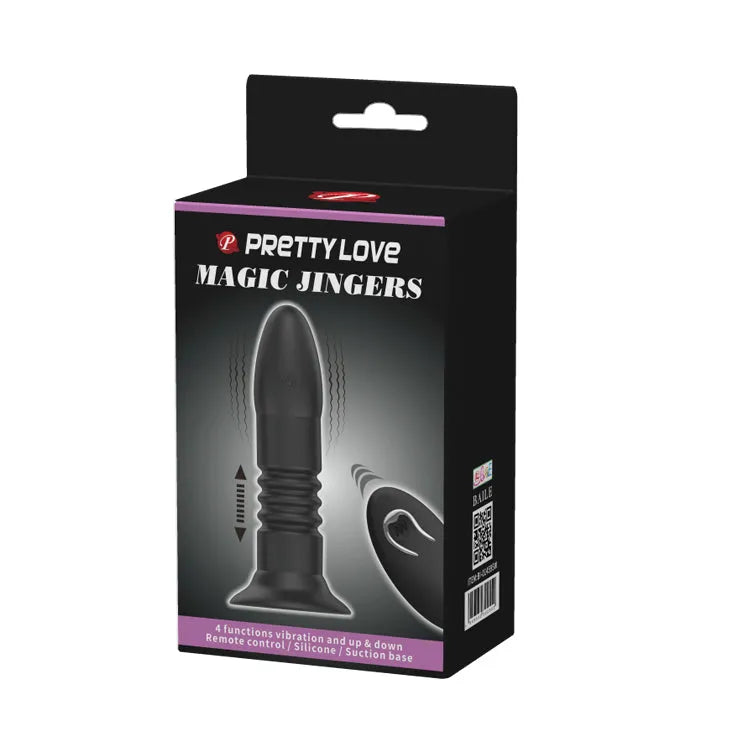Vibratore Anale a Spinta con Telecomando Wireless