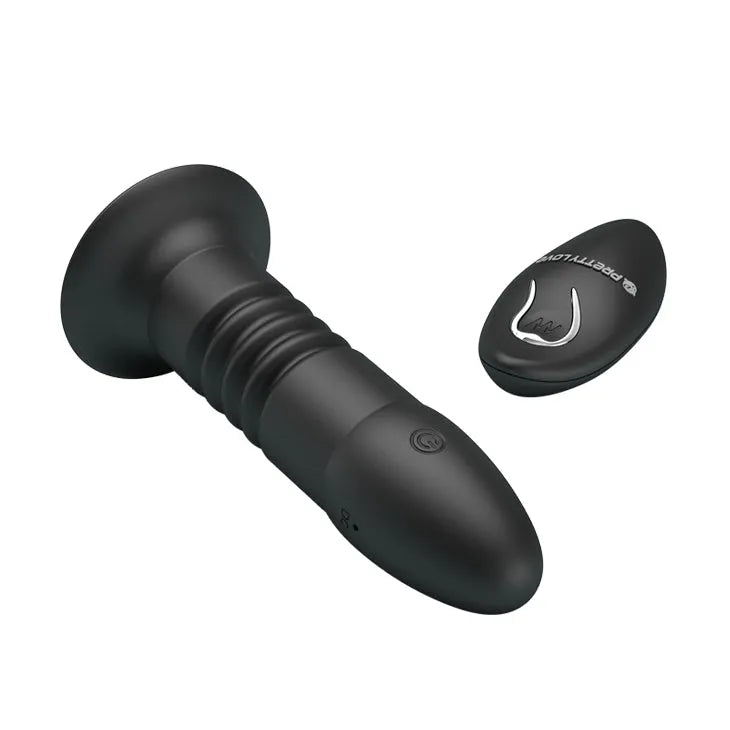 Vibratore Anale a Spinta con Telecomando Wireless