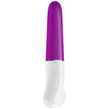 Vibratore design OVO D1 corpo viola opaco base bianca fascia argento