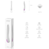 Confezione vibratore OVO F6 silicone impermeabile con specifiche tecniche