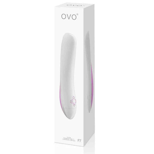Vibratore Design OVO F7 - Bianco/Rosa