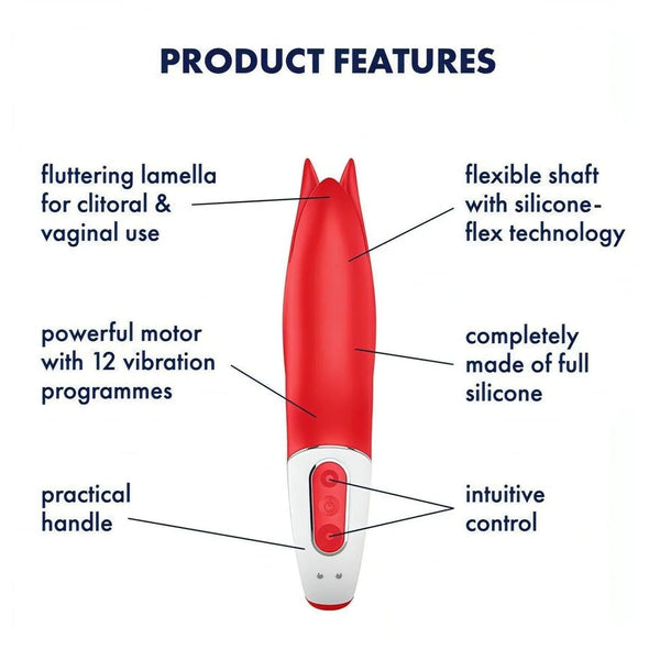 Vibratore Design Ultra Potente con petali del piacere svolazzanti