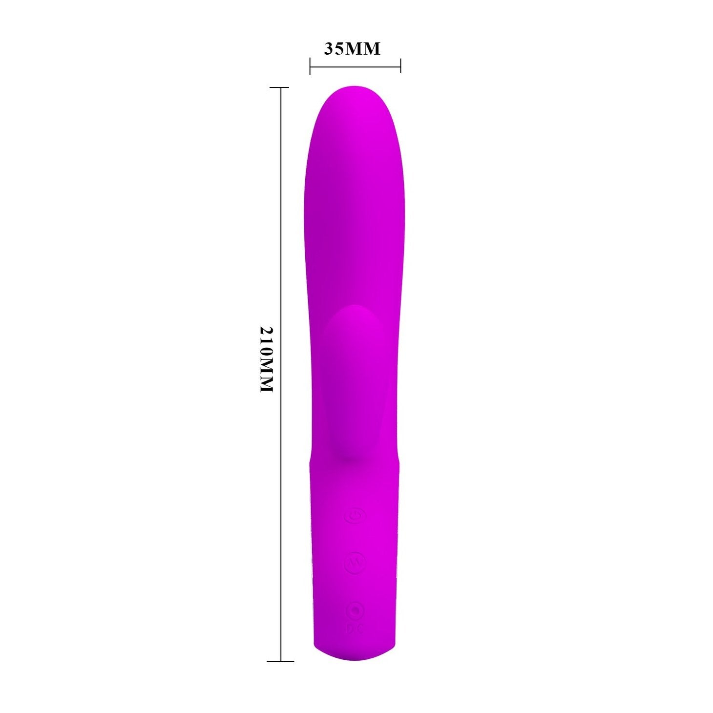 Vibratore Design in silicone Elmer - 12 modalità di vibrazione, Ricaricabile, Viola