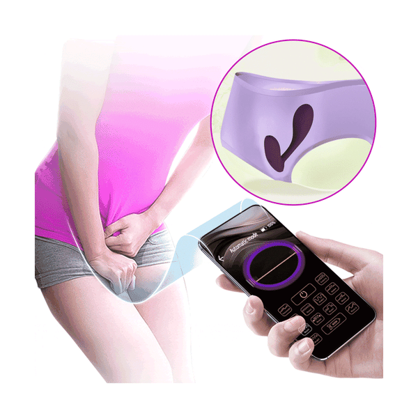 Vibratore viola scuro a doppia stimolazione con controllo app smartphone