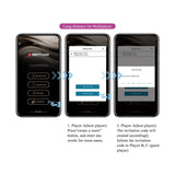 Interfaccia app mobile selezione modalità e stanze multiplayer