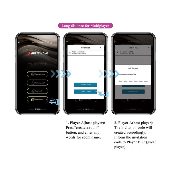 Interfaccia app mobile selezione modalità e stanze multiplayer
