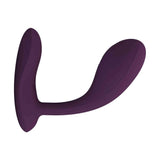 Vibratore silicone morbido viola scuro forma ergonomica doppia stimolazione
