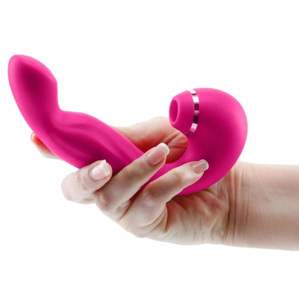 Vibratore Multifunzione Vibra e Succhia - Rosa